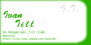 ivan till business card